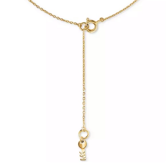 MICHAEL KORS Gold Crystal Logo Necklace Set - Picture 4 of 5